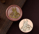 Poppy Crafts Wax Seal Stamp Set Brass Head 6pcs, Wooden Handle