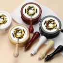 Poppy Crafts Wax Seal Warmer with Spoon & Handle - Brown