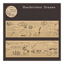 Poppy Craft Printed Kraft Sticker Roll - Handwritten Dreams