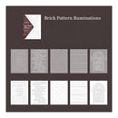 Book cover of 'Brick Pattern Ruminations' with brick pattern illustrations on a dark background