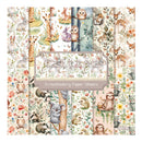 Scrapbooking paper sheets with animal designs on a white background