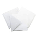 Set of white envelopes on a white background