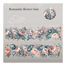 Poppy Crafts Blooming Flowers in Four Seasons PET Sticker Roll - Romantic Flower Vine