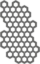 Hexagonal grid pattern