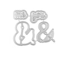 Metallic letter cutouts spelling 'me & you' on a white background
