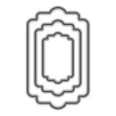 Set of decorative metal frames on a white background