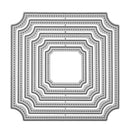 Set of nested square frames with decorative borders on a white background
