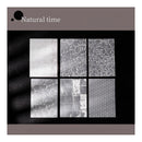 Collection of textured tiles with 'Natural time' branding on a dark background