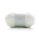 White skein of yarn on a white background
