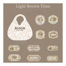 Poppy Crafts Cardstock Stickers - Numerous Flowers - Light Brown Time