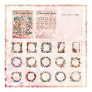 Collection of floral photo frames on a pink background