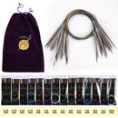 Poppy Crafts Stainless Steel 100cm Circular Knitting Needles - 2.25mm