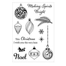 Set of black Christmas-themed stamps on a white background