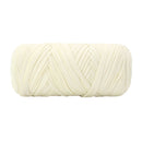 A spool of thick, cream-colored cord or rope, wound in a textured spiral pattern, shown against a plain white background.