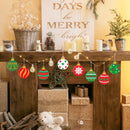 Poppy Crafts Wooden Ornaments Set - Christmas Collection - Beautiful Baubles