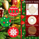 Poppy Crafts Wooden Ornaments Set - Christmas Collection - Beautiful Baubles