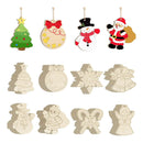 Poppy Crafts Wooden Ornaments Set - Christmas Collection - Festive Fun