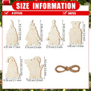 Poppy Crafts Wooden Ornaments Set - Christmas Collection - Friendly Gnomes