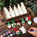 Poppy Crafts Wooden Ornaments Set - Christmas Collection - Friendly Gnomes