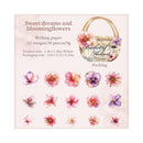 Poppy Crafts Basket of Flowers Writing Paper Stickers - Sweet Dreams