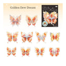 Poppy Glowing Butterfly PET Stickers - Golden Dew Dream
