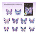 Poppy Glowing Butterfly PET Stickers - Phantom Purple Star Butterfly