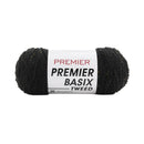 Premier Basix Worsted Marl Yarn 140g - Black Tweed