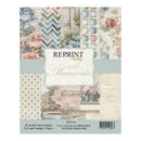 Pack of double-faced paper sheets with various patterns and textures, featuring the brand 'Reprint'.