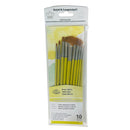 Royal & Langnickel RSET-9542 Brown Taklon Paint Brush Value Pack 10pc paint brush set by Royal & Langnickel