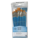 Royal & Langnickel RSET-9505 Gold Taklon Paint Brush Value Pack 12pc paint brush set by Royal & Langnickel