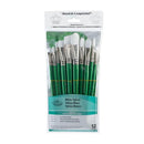 Royal & Langnickel RSET-9508 White Taklon Paint Brush Value Pack 12pc paint brush set by Royal & Langnickel