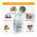 Universal Crafts 3 Tier Divided Organiser - Aqua