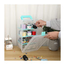 Universal Crafts 3 Tier Divided Organiser - Aqua
