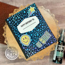 Hero Arts Cling Stamp 6"X6" HA + RT Composition Notebook Pattern Bol*