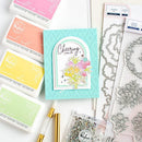 Pinkfresh Studio Stencils 4"X9" 6pack Rainbow Daisies Layering*