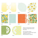 P13 Light Chipboard Album Base With Papers 6"X6" Mix and Match, P13 Fresh Lemonade*