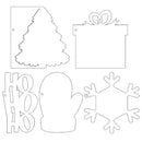 P13 Light Chipboard Album Base With Papers 6"X6" Mix and Match, Santa's Workshop*