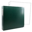 Universal Crafts Classic Leather 12"x12" Three Ring Album - Forest Green