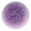 Purple and gray yarn ball on a white background