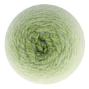 Green skein of yarn on a white background