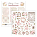 Shabby Pack 2 scrapbooking kit with vintage-themed elements on a white background