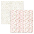 Two floral patterned papers with 'Happy Birthday' text on a white background