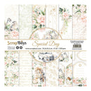 Scrapbooking paper pack with floral and vintage designs, featuring the brand 'Scrap Boys'.