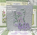 Lisa Horton Crafts Embossing Folder 6"X6" Meadow Of Sweet Peas