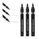 Poppy Crafts Chrome Markers 3 Pack - Silver