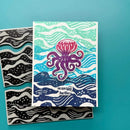 Simon Hurley create. Cling Stamp 6"X6" Saltwater