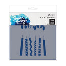 Ranger Simon Hurley create 6x6 stencil with candle design on packaging