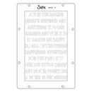 Sizzix stencil with motivational text on a white background
