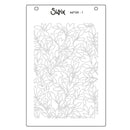 Sizzix stencil with leaf pattern on a white background