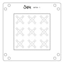 Sizzix die cut template with geometric pattern on a white background